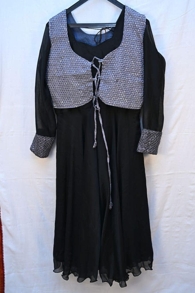 Georgette Black Anarkali Suit