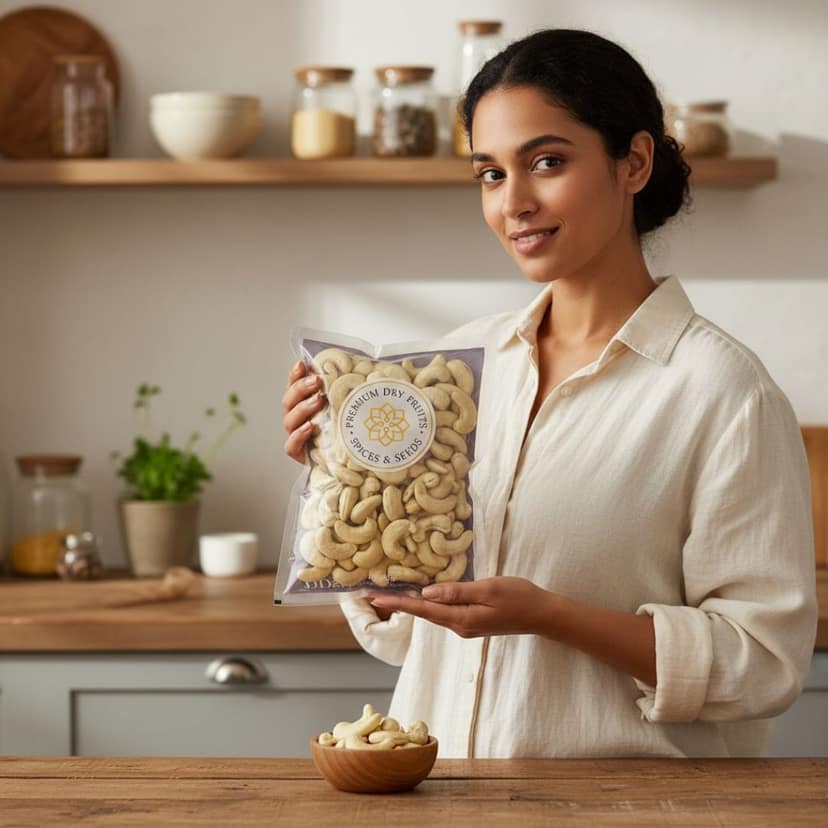 Rasda Cashew Nuts Kernels Choice – Medium-Small Whole Cashews (W240) - 100g view 4