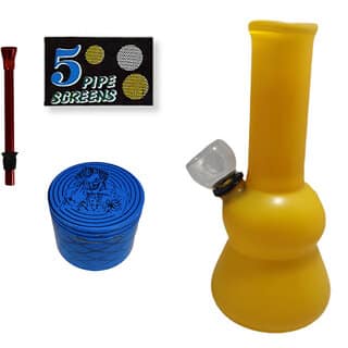 Farman Handicrafts 5 Inch Glass Smoking Water Bong (Pack of 1)