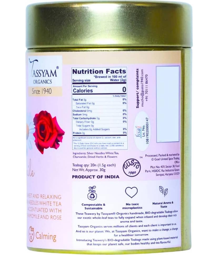 Tassyam Chamomile Tea Bags 40 gm view 4