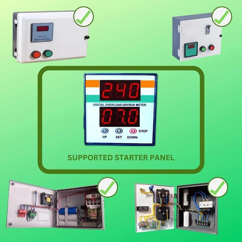 HAPPI Motor Protection Device with Ampere Protection, Voltage Protection and Water Overflow Stop Timer for Water Pump Motor Starter (for Contactor Panel) view 5