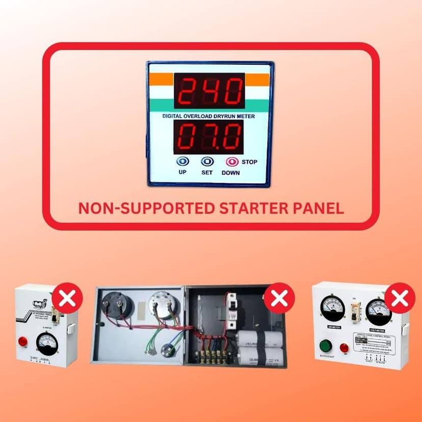 HAPPI Motor Protection Device with Ampere Protection, Voltage Protection and Water Overflow Stop Timer for Water Pump Motor Starter (for Contactor Panel) view 6