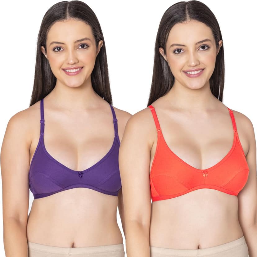 Bodycare polycotton wirefree convertible straps comfortable non padded bra-1531BB