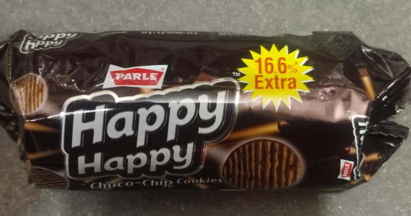 Parle happy happy choco chip cookies