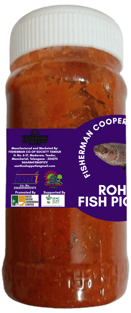 Rohu Fish Pickle | 250gm | Fresh & Spicy | Hygienically Packed. | No Preservatives | 100% Natural view 3