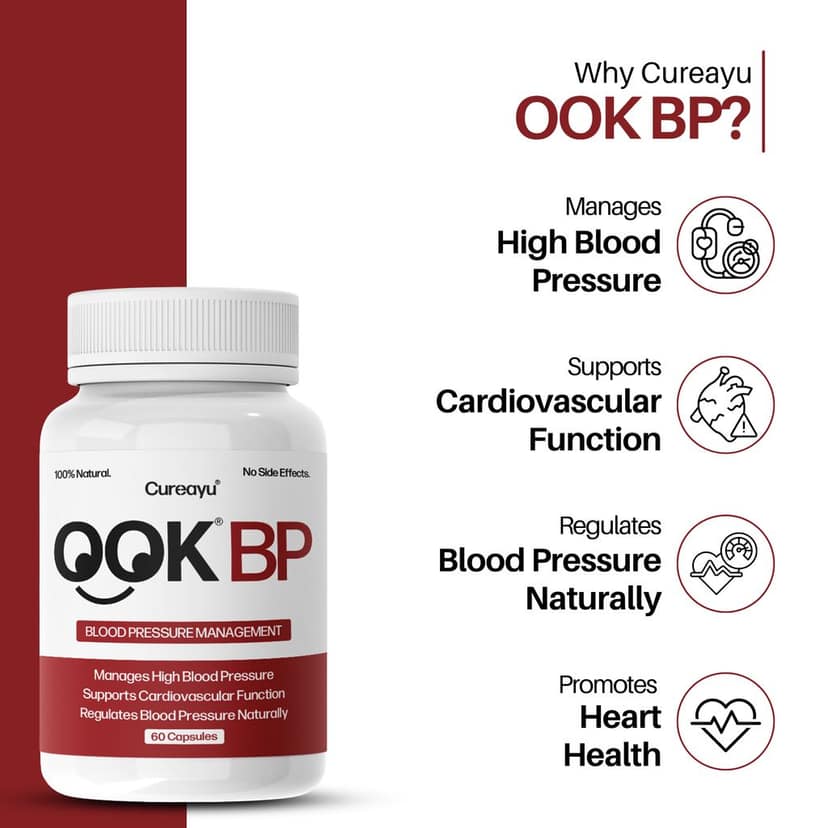 Cureayu Ook BP Capsules | Ayurvedic Support for Healthy Blood Circulation & Blood Pressure Levels view 2