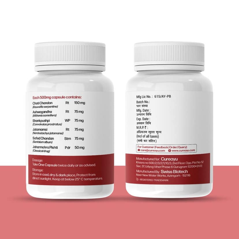 Cureayu Ook BP Capsules | Ayurvedic Support for Healthy Blood Circulation & Blood Pressure Levels view 4