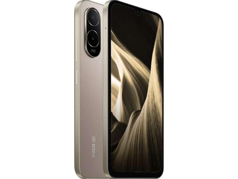 Poco C85X 5G Smartphone, 4GB RAM, 128GB Storage - Sunset Gold view 3
