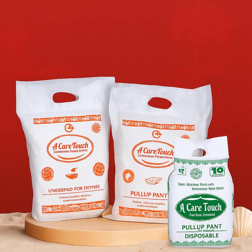 A Care Touch Disposable Pull Up Pants with Two Pack of Underpads, Super Absorbent, Leak-proof (Pack of 1 L-XL Pull Up Pant & 2 underpads)