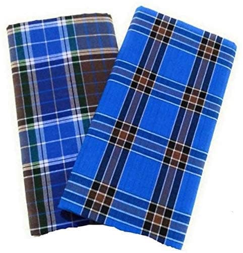 Lafabriqueind Mens cotton check Lungi, 2 mtr size, Assorted checks (Small & Big) - Pack of 1 view 2