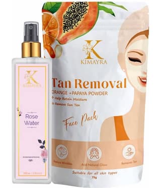 ORANGE+PAPAYA FACEPACK & ROSE WATER COMBO FOR GLOWING SKIN