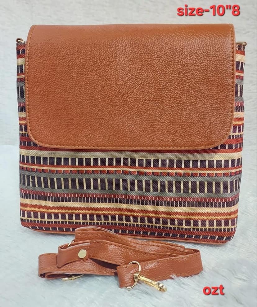 Multicolour printed Jute Sling Bag