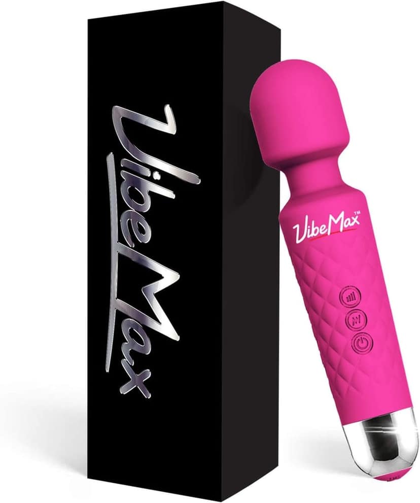 Handheld Cordless Personal Wand Massager – Waterproof, USB Rechargeable, 20 Vibration Patterns, 8 Speeds, Memory Feature, Skin-Soft Silicone for Ultimate Relaxation Tool