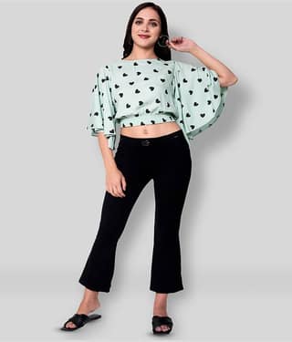 GOD BLESS Women's Rayon Asymmetrical Top ( Pastel )