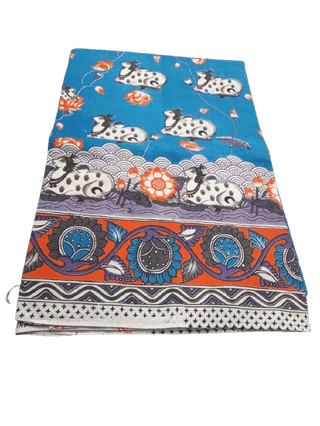 Cotton Kalmakari Printed Saree with Blouse
