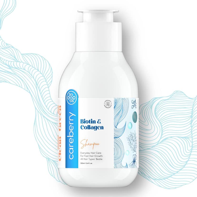 Biotin & Collagen Shampoo | Fast Hair Growth & Anti-Hair Fall | Damage Repair | Sulphate & Paraben-Free | Ayurvedic | Mild Daily Shampoo | For Men & Women 100 ml view 2