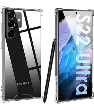 Spectacular Ace - Transparent Silicon Plain Cases Compatible For Samsung Galaxy S22 Ultra ( Pack of 1 )