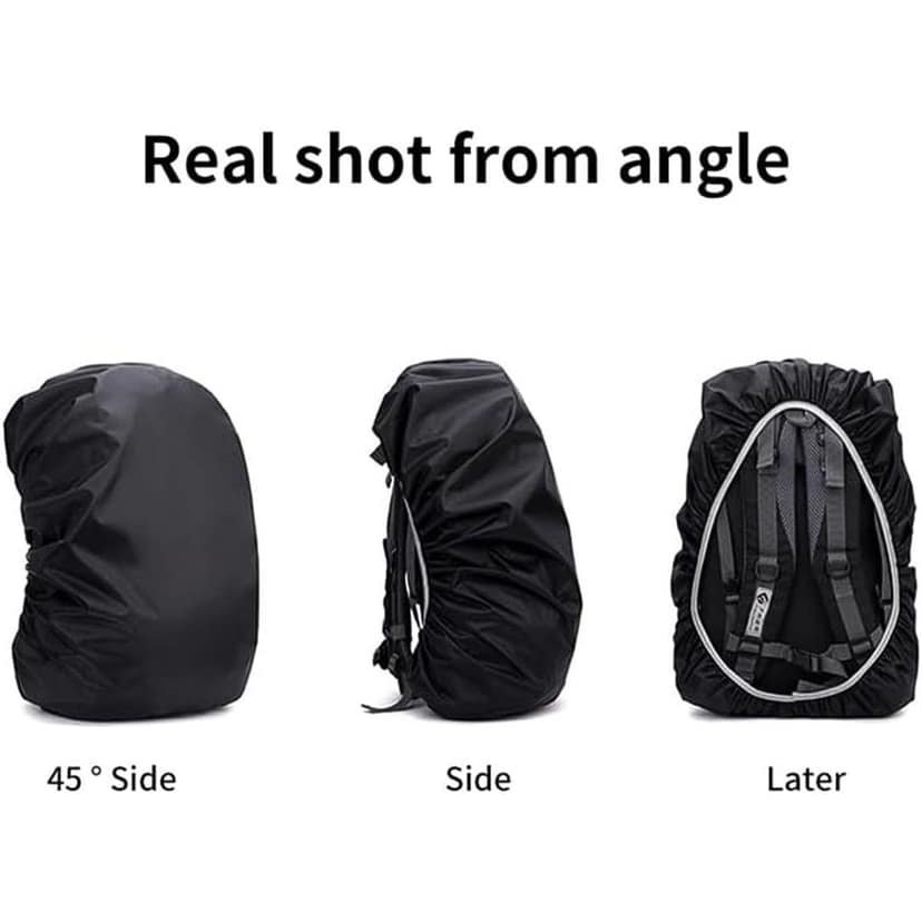 Heavy Waterproof Nylon Rain Cover/Dust Cover - Elastic Adjustable for Laptop Bags and Backpacks, School Bag Waterproof Cover, Dust Proof, Backpack, Laptop Bag Cover (1Pc) view 6