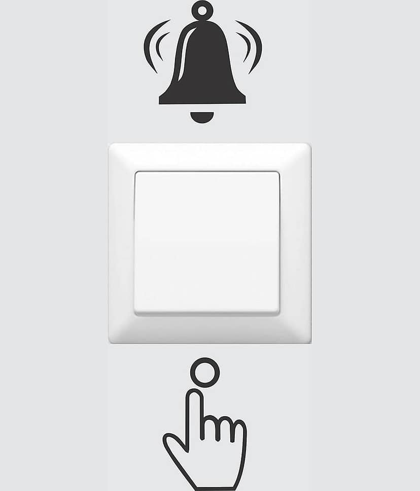 Asmi Collection Ring The Bell Switch Board Sticker ( 10 x 5 cms )