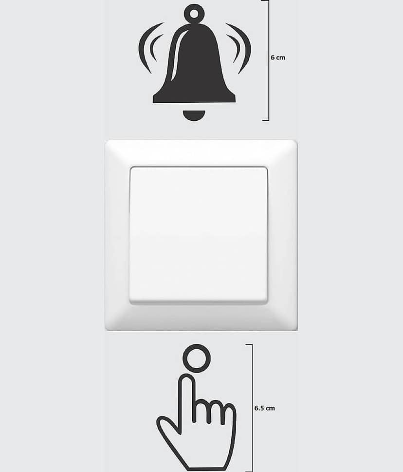 Asmi Collection Ring The Bell Switch Board Sticker ( 10 x 5 cms ) view 2