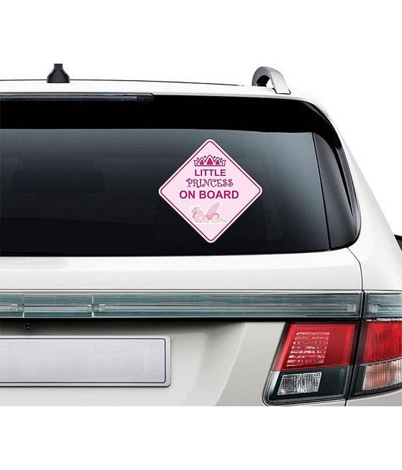 Asmi Collection Self Adhesive Vinyl Little Princess on Board Car Sticker ( 20 x 20 cms ) view 2
