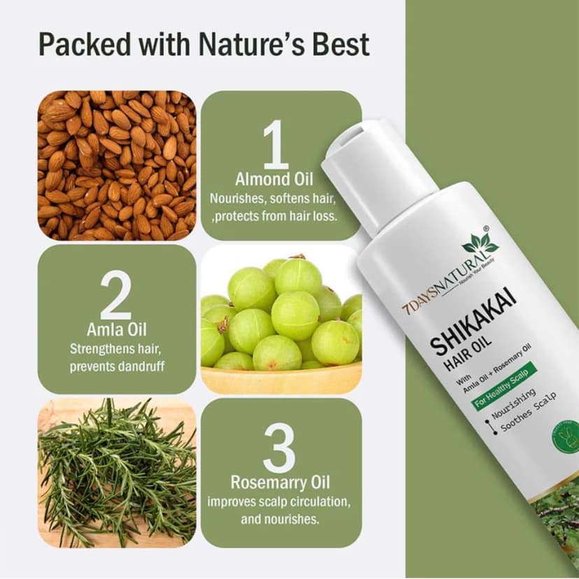 Shikakai Hair Oil with Amla & Rosemary Oil for Healthy Scalp, Hair Fall Control & Intense Growth (100 ml) Pack of 1 view 4