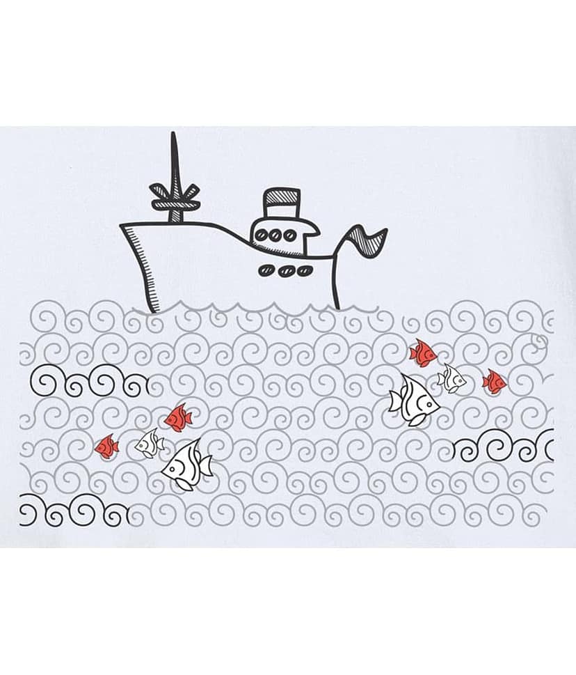 ETCHED DESIGN Pack of 1 Boys Cotton T-Shirt ( Multicolor ) view 2