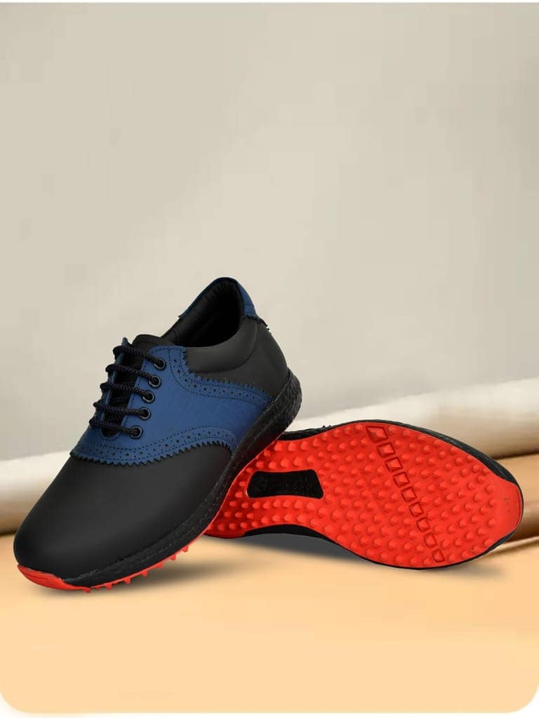 HITCARO Men Proffessional Leather Golf Shoes | Lace-Up | Phylon Sole |Waterproof | Comfortable | Breathable | Sports Shoes view 2