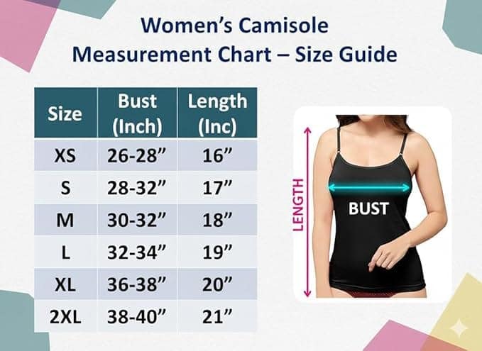Women’s Essential Cotton Camisole with Adjustable Spaghetti Straps – Soft Breathable Layering Tank Top, Slim Fit Cami for Everyday Wear view 4