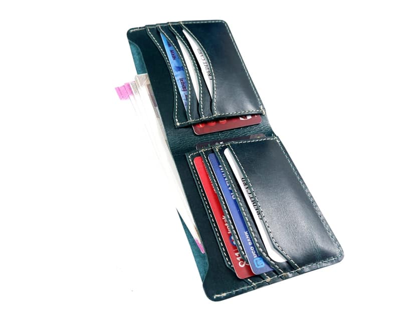 Vital King Men Trendy Green Genuine Leather RFID Wallet (8 Card Slots) view 5