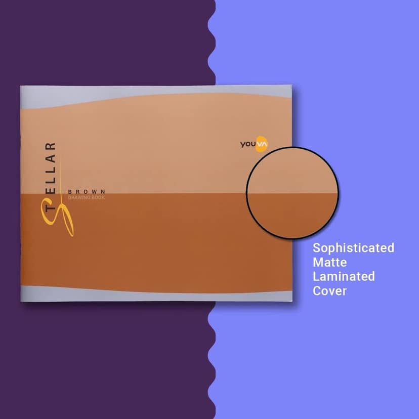 Navneet Youva | Stellar Brown Drawing Book for Students and Budding Artists | Big Size ? 27.5 cm x 34.7 cm | 36 Pages| Pack of 2 view 3