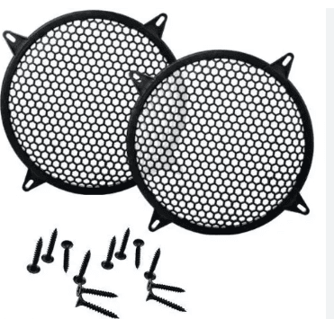 Dj Round Subwoofer Speaker Cover.6 inch.8. inch Inch Speaker Cover Black Metal Mesh Grille Speaker Grill Cover Mesh Decorative Circle Audio Accessories with Mounting Screws (Pack Of 4 ) view 2