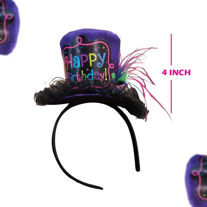 Deluxe Fancy Birthday Headband - 1PC view 2