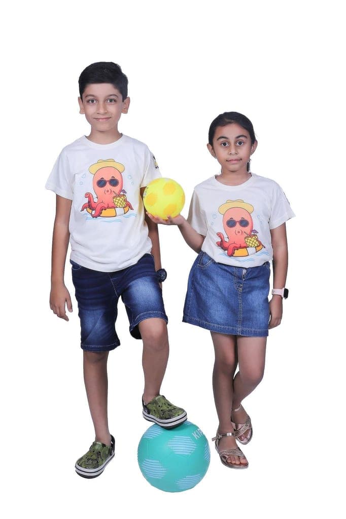 KUCHU Unisex Tshirt (8 Years- 9 Years) | Made of Super Combed Cotton-Modal Natural Fiber Better Than 100% Cotton| Soft & Breathable Fabric| Unique Digitally Printed Design |Vibrant Colour view 3
