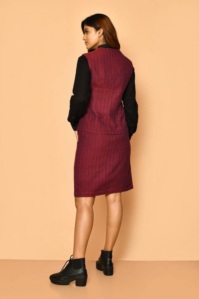 Celina women's handloom cotton skirt co-ord set view 6