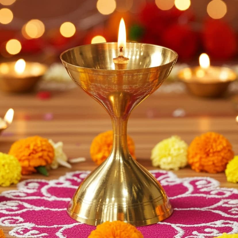 Brass Akhand Deepak No. 13 (ZMAS193 M)