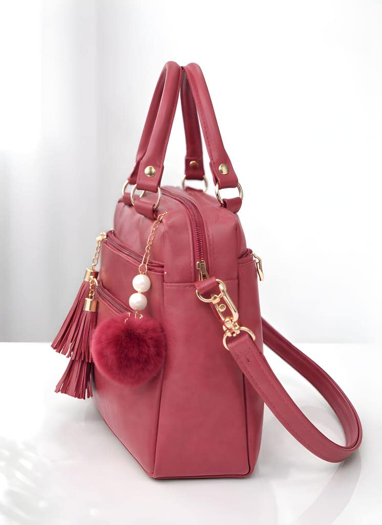 Trendy Women PU Leather Tote Handbag | Fashionable Shoulder Bag | Premium Spacious Purse for Daily Use & Office view 3