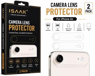 ISAAK Back Camera Lens Protector compatible for Apple iPhone Air (Pack of 2)