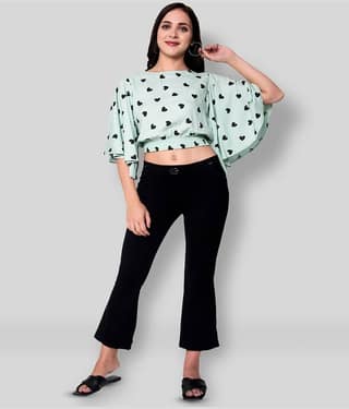 GOD BLESS Women's Rayon Asymmetrical Top ( Pastel )