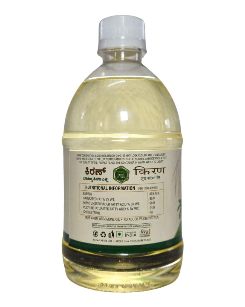 Kiran Coconut Oil Bottle 500ML view 7