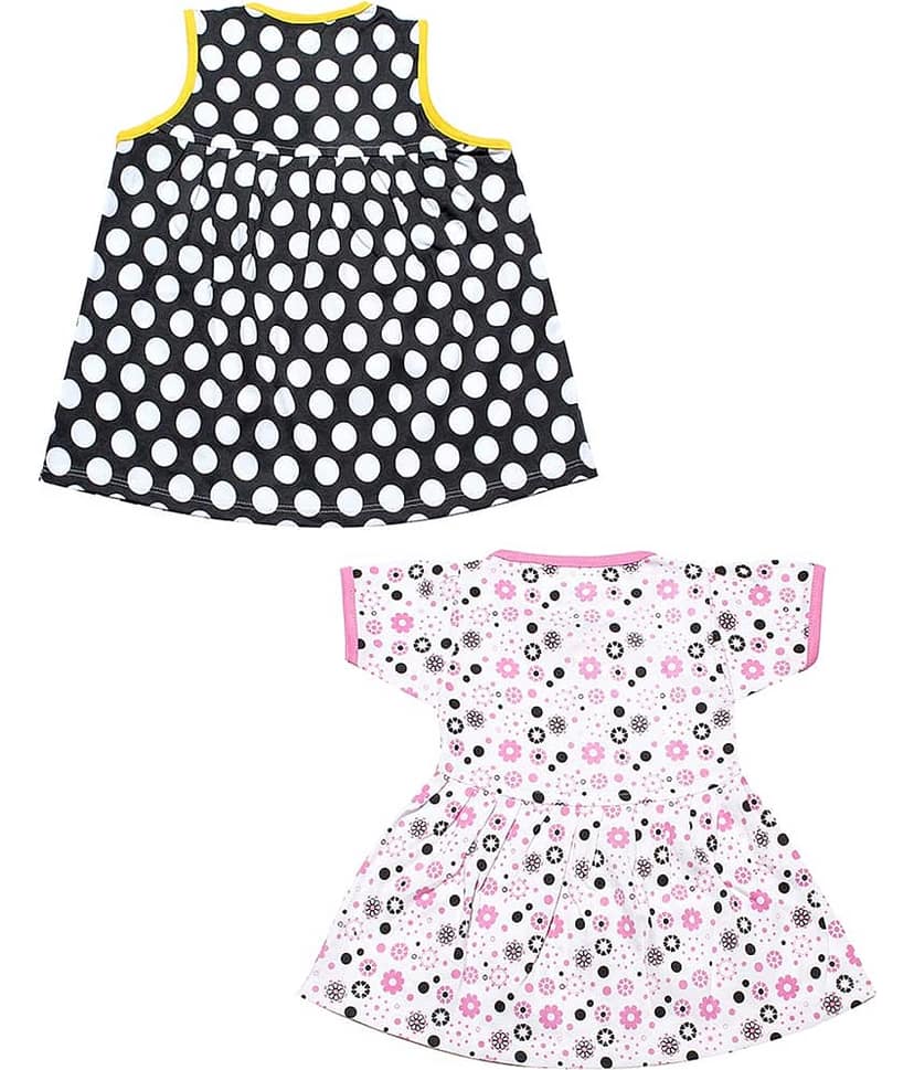 Babeezworld Baby Girls 100% Cotton Frocks ( Multi ) view 2
