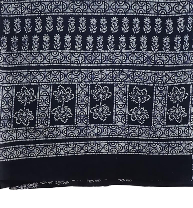 Handcrafted Batik Cotton Handblock Saree view 2