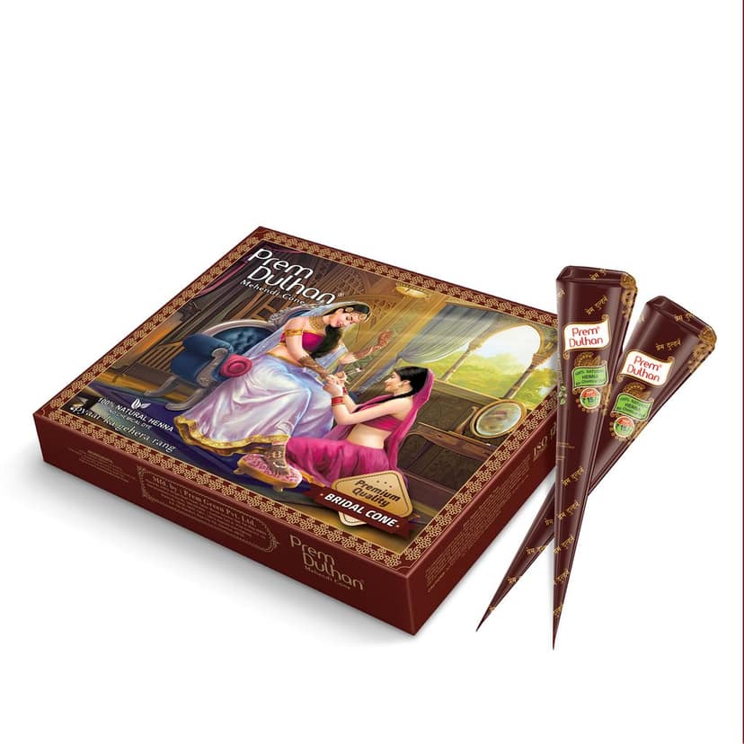 Prem Dulhan Bridal Mehndi | Natural, Long-Lasting Henna for Hands (420g) view 3