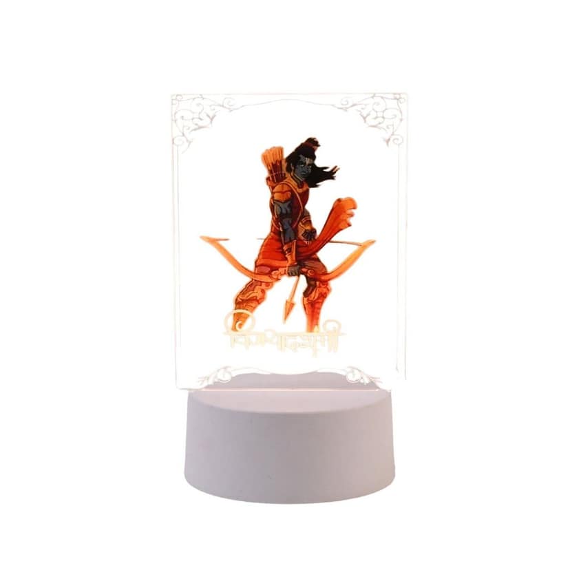 Beautiful 3D Lord Shree Ram Frame with soft white light (1 Pc) view 5