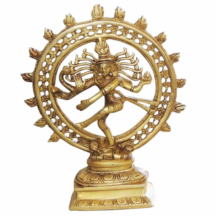 Brass Showpiece Nataraja, Natraja God Idol Statue, Height : 9.2 Inch (BSMAS1069 D) view 2