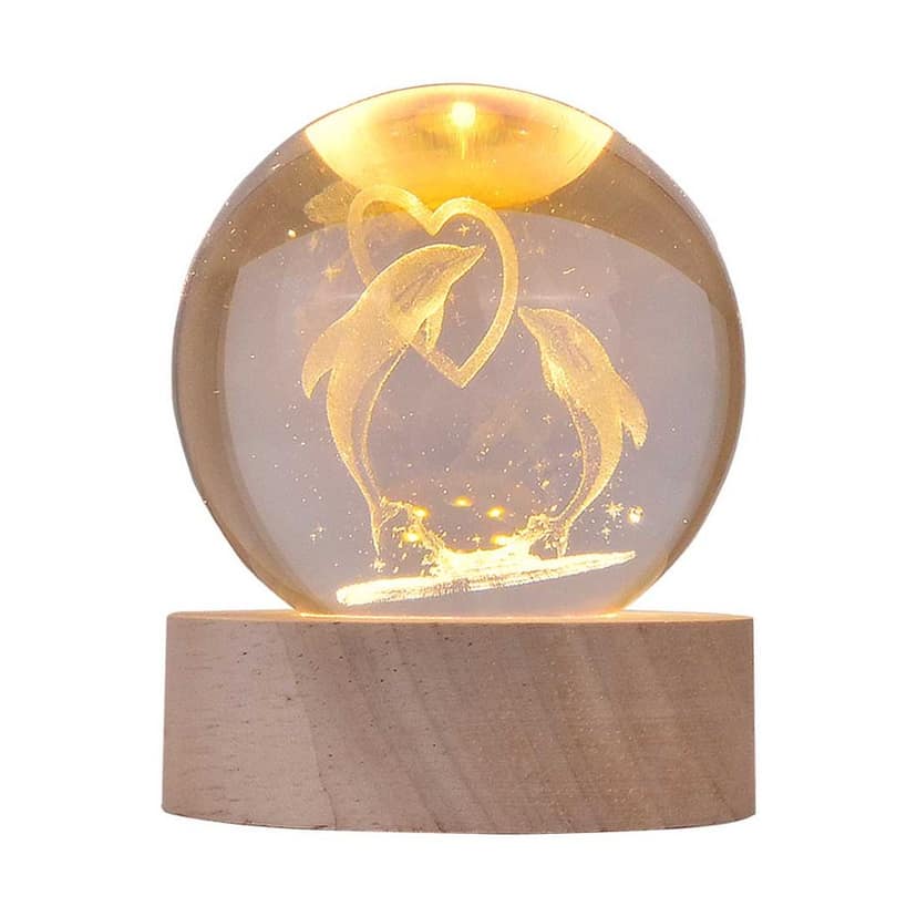 Dolphin Glass Ball | Dolphin Crystal Ball | Best Gift Items | Gift Ideas For Women | Gift Ideas For Men | 3D Dolphin Crystal Ball | Crystal Dolphin Ball | Couple Dolphin Crystal Ball | Aesthetic Dolphin Crystal Ball