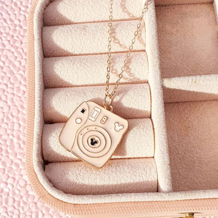 Rack Jack Y2K Charm Pendant Rose Gold Necklace - Polaroid Camera view 3