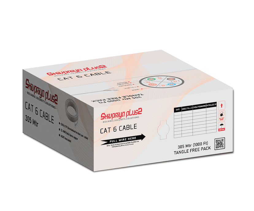 Shivpriya Plus2 Cat6 Ethernet Cable-305 Meter (Gray)