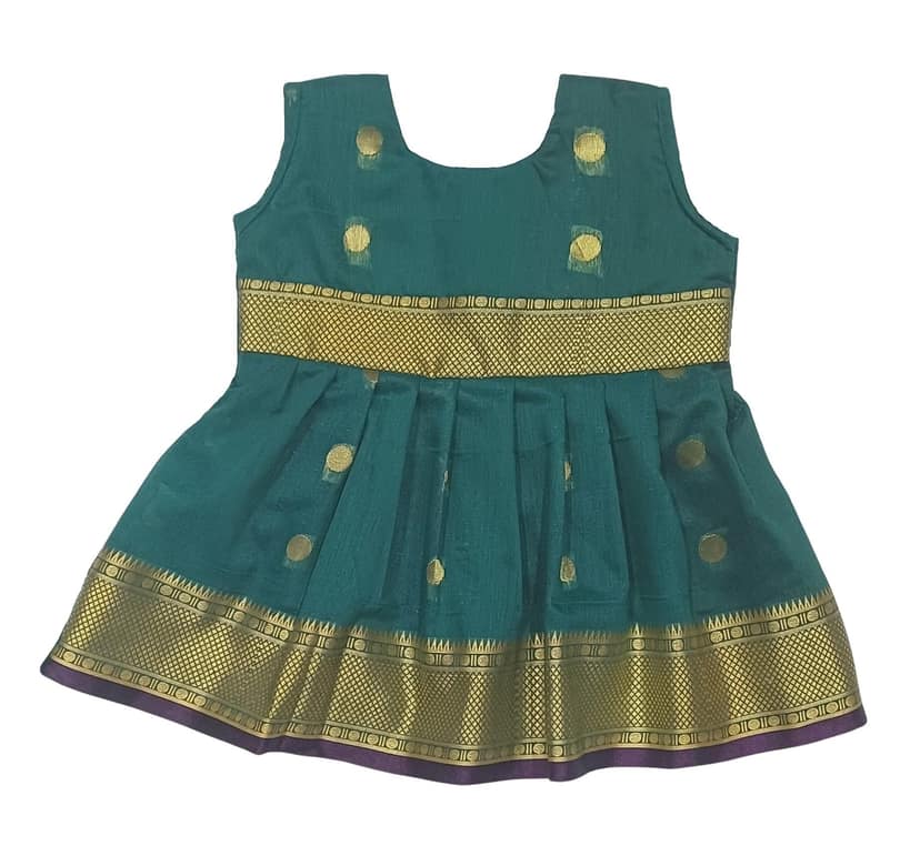 LUSTER Cotton-Silk Frock Age (0-3Y) (Morpankhi, 2-3 Years)
