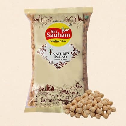 Sri Sauham Kabuli Chana, Unpolished Chhole Chana, Chickpeas - 500G